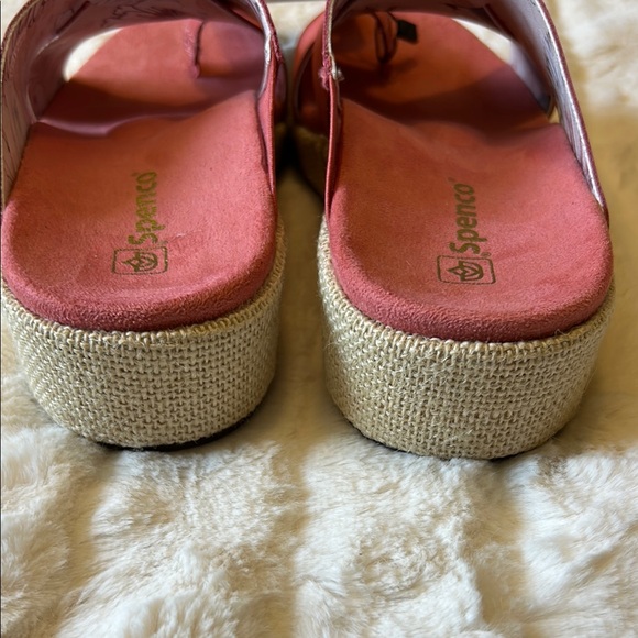 Spenco Oasis Coral Heather Wide Strap Sandals Size W8 - Picture 4 of 8